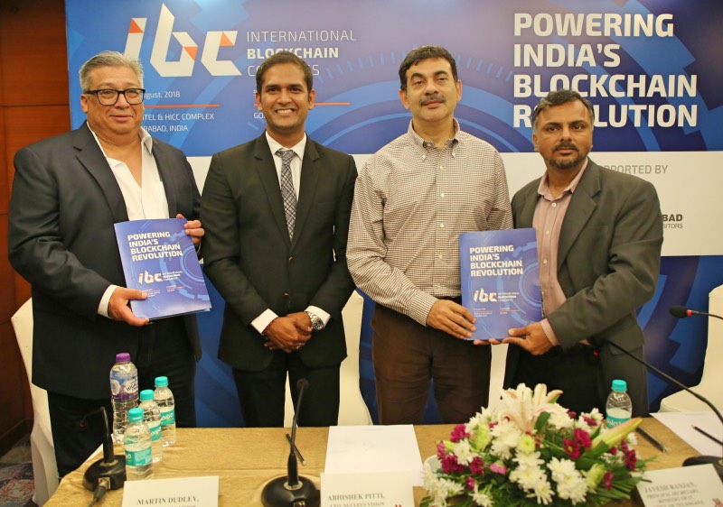 Mr Martin Dudley, CMO - Nucleus Vision, Mr Abhishek Pitti, CEO - Nucleus Vision, Shri Jayesh Ranjan - Hon’ble Principal Secretary of the Industries & Commerce (I&C) and Information Technology (IT) Departments, Govt. of Telangana & Mr Rama Iyer - Senior Vice President - T-Hub 