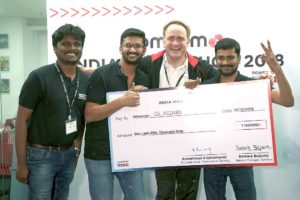 Dr Heiko Schilling with the winning team