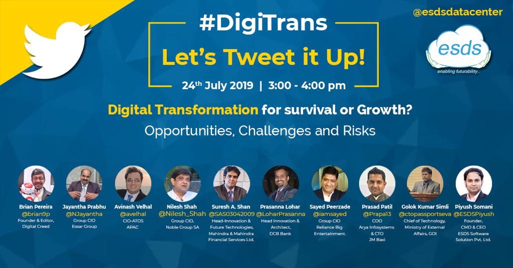 Tweet chat on Digital Transformation – July 24