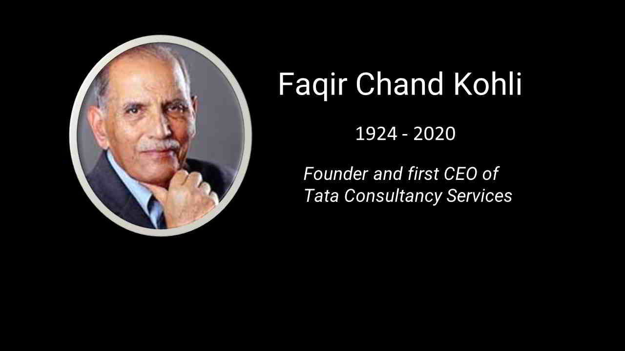 F.C. Kohli, Father of Indian IT Industry Passes Away