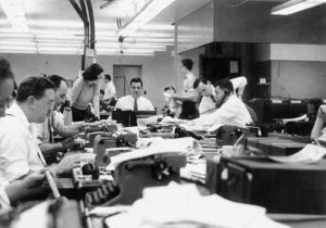 old newsroom, editorial office